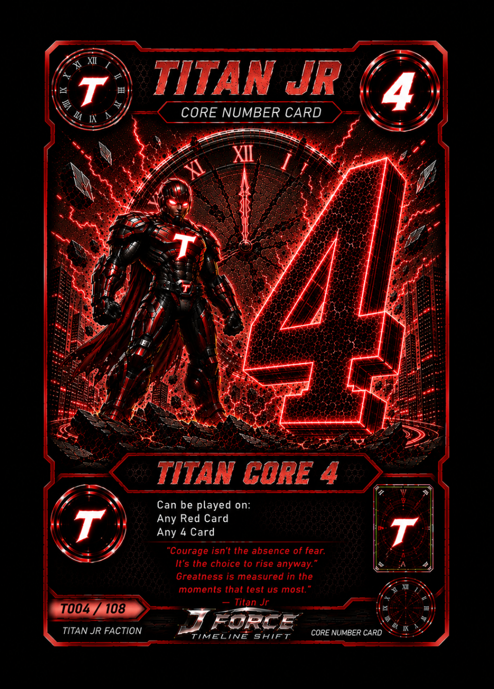 Titan Jr Core Number Card 4
