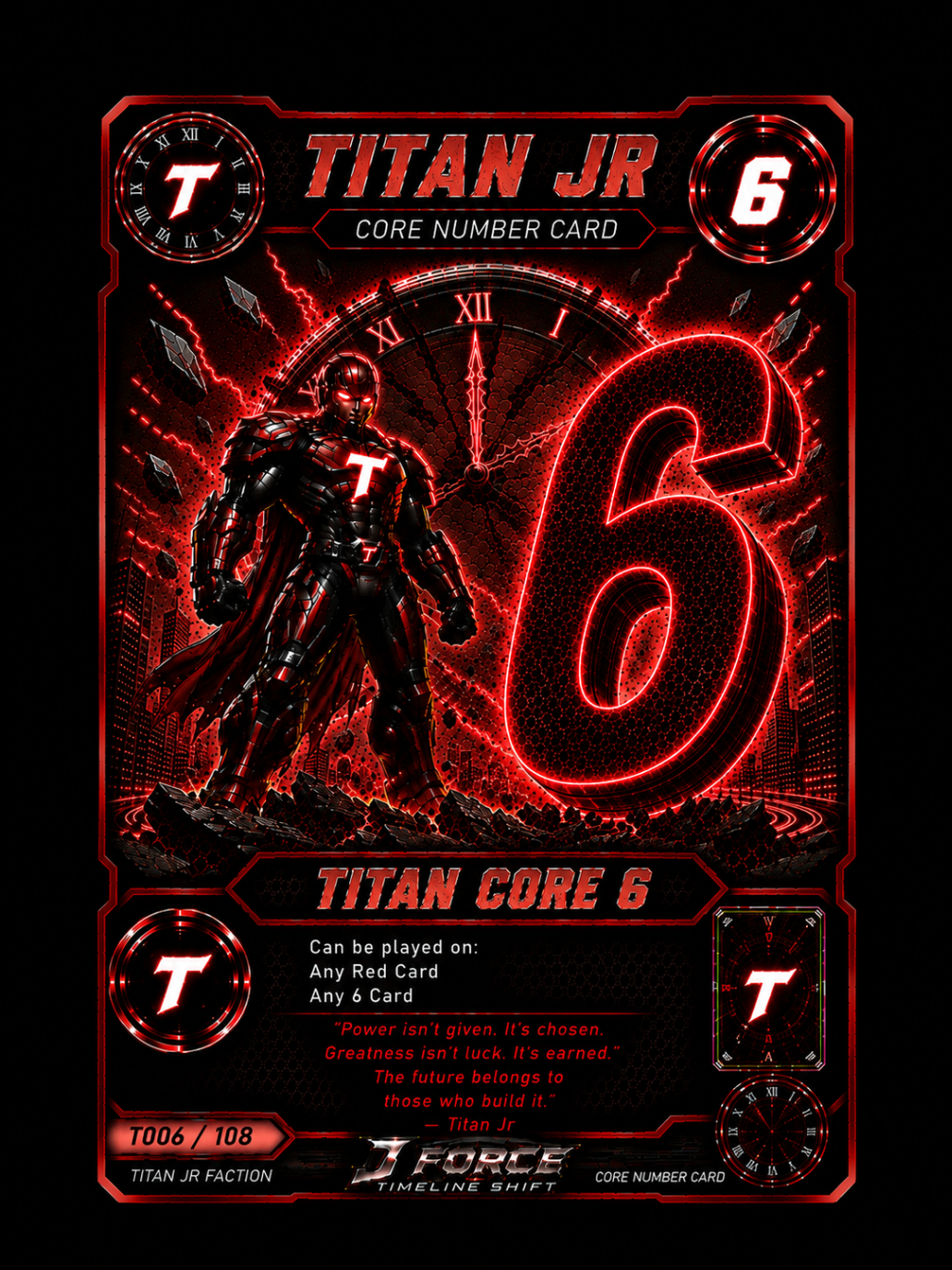 Titan Jr Core Number Card 6