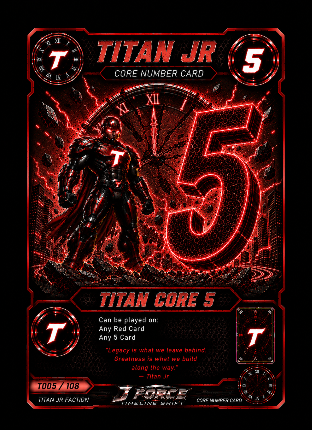 Titan Jr Core Number Card 5