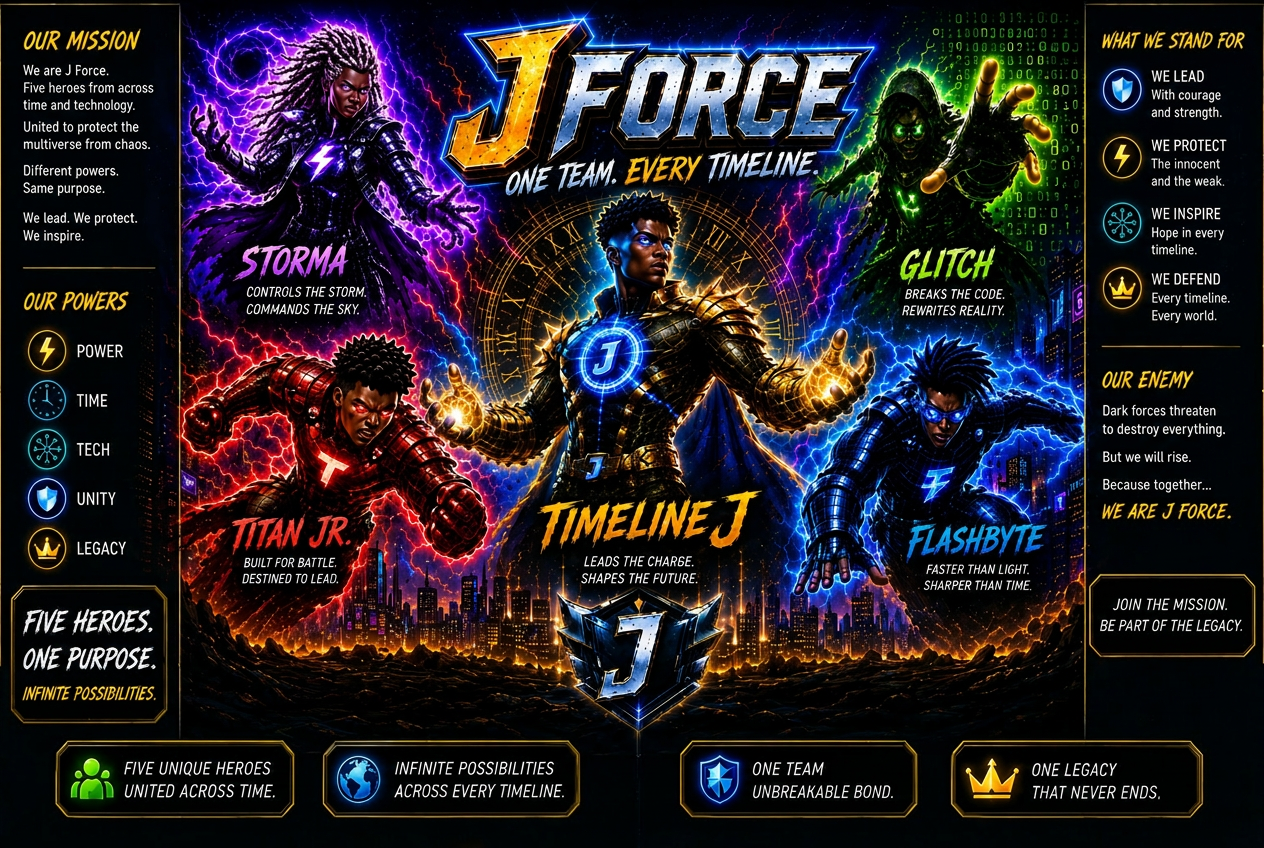 The J Force hero team